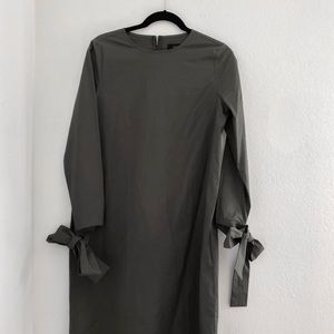 Solika tie-sleeve dress in Olive / Sara dress